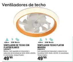 Ferrcash Ventilador de techo con plafon blanco oferta