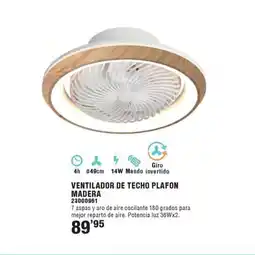Ferrcash Ventilador de techo plafon madera oferta
