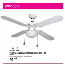 Ferrcash Ventilador climatizacion techo con luz oferta