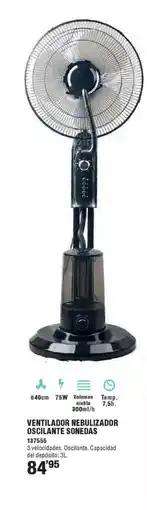Ferrcash Ventilador nebulizador oscilante sonedas oferta