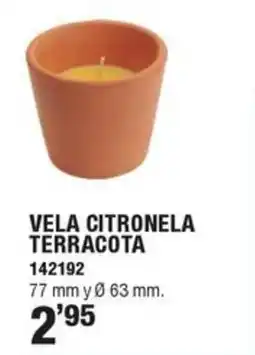 Ferrcash Vela citronela terracota oferta