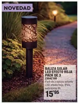 Ferrcash Baliza solar led efecto hoja oferta