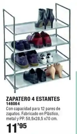 Ferrcash Zapatero 4 estantes oferta