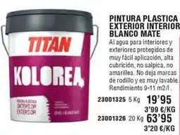 Ferrcash TITAN Pintura plastica exterior interior blanco mate oferta