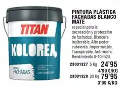 Ferrcash TITAN Pintura plástica fachadas blanco mate oferta