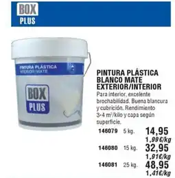 Ferrcash Pintura plástica blanco mate exterior/interior oferta