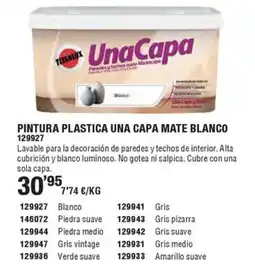 Ferrcash Pintura plastica una capa mate blanco oferta