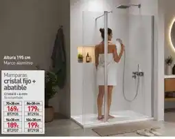 Mi Bricolaje Mamparas cristal fijo + abatible oferta