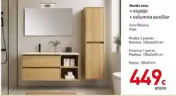 Mi Bricolaje Mueble baño + espejo + columna auxiliar oferta