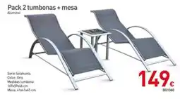 Mi Bricolaje Pack 2 tumbonas + mesa oferta