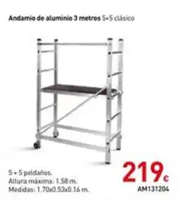 Mi Bricolaje Andamio de aluminio 3 metros 5+5 clásico oferta