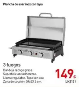 Mi Bricolaje Plancha de asar inox con tapa oferta