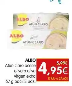 Albo - atun claro aceite oliva o oliva virgen extra