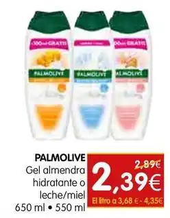 Dicost Palmolive - gel almendra hidratante o leche/ miel oferta