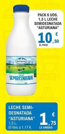 E.Leclerc La asturiana - leche semidesnatada oferta