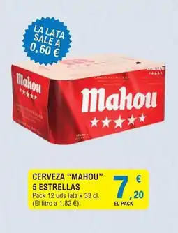 E.Leclerc Mahou - cerveza 5 estrellas oferta