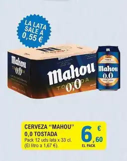 E.Leclerc Mahou - cerveza 0,0 tostada oferta