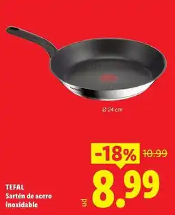 Ocine Tefal - sarten de acero inoxidable oferta
