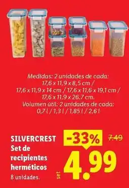 Ocine Silvercrest - set de recipientes herméticos oferta