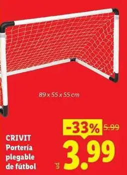 Ocine Crivit - portería plegable de futbol oferta