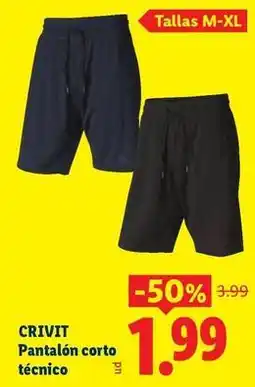 Ocine Crivit - pantalon corto tecnico oferta