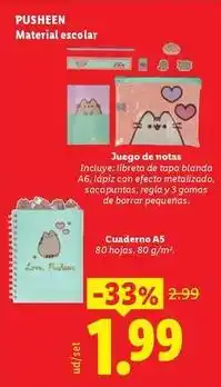 Ocine Pusheen - material escolar oferta