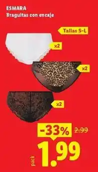 Ocine Esmara - braguitas con encaje oferta