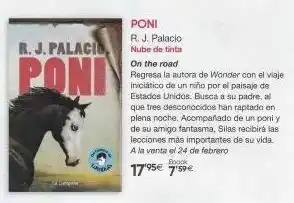 Fnac R.j.palacio ponti poni r. j. palacio nube de tinta on the road regresa la autora de wonder con el viaje iniciática de un ni oferta