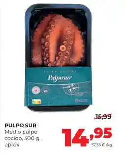 Alimerka PULPO SUR Medio pulpo cocido oferta
