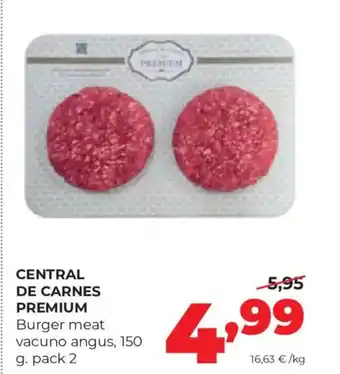 Alimerka CENTRAL DE CARNES PREMIUM Burger meat vacuno angus oferta