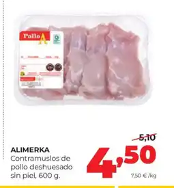 Alimerka ALIMERKA Contramuslos de pollo deshuesado sin piel oferta