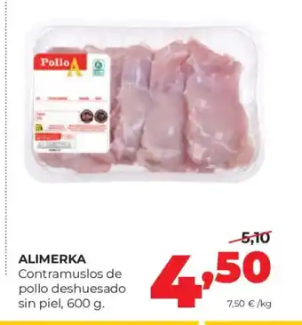 Alimerka ALIMERKA Contramuslos de pollo deshuesado sin piel oferta