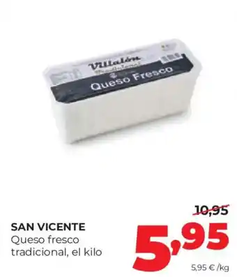 Alimerka SAN VICENTE Queso fresco tradicional oferta