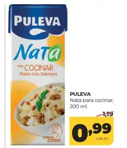 Alimerka PULEVA Nata para cocinar oferta