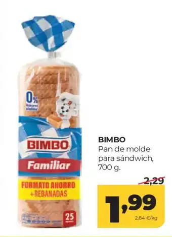 Alimerka BIMBO Pan de molde para sandwich oferta