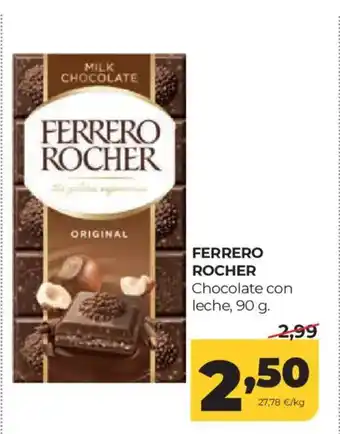 FERRERO ROCHER Chocolate con leche