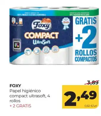 Alimerka FOXY Papel higiénico compact ultrasoft oferta