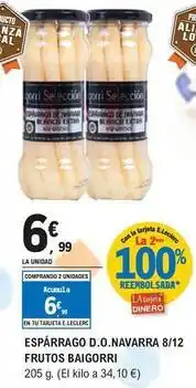 E.Leclerc Blanco - espárrago d.o. navarra 8/12 oferta