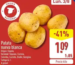 ALDI Patata nueva blanca oferta