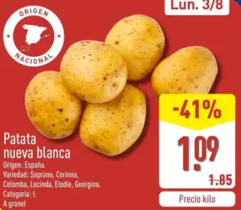 Patata nueva blanca