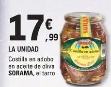 E.Leclerc Sorama - costilla en adobo en aceite de oliva oferta