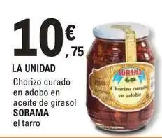 E.Leclerc Sorama - chorizo curado en adobo en aceite de girasol oferta