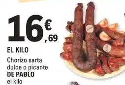 E.Leclerc De pablo - chorizo sarta dulce o picante oferta