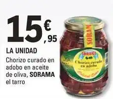 E.Leclerc Sorama - chorizo curado en adobo en aceite de oliva oferta