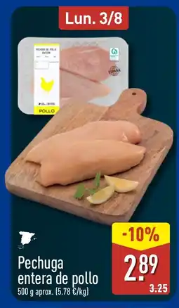 ALDI Pechuga entera de pollo oferta
