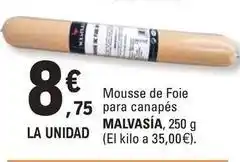 E.Leclerc Malvasia - mousse de foie para canapés oferta