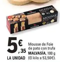 E.Leclerc Malvasia - mousse de foie de pato con trufa oferta