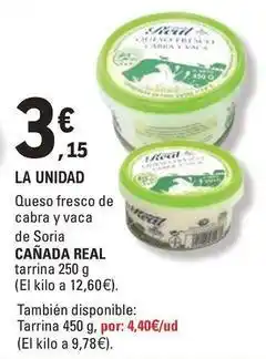E.Leclerc Cañada real - queso fresco de cabra y vaca de soria oferta