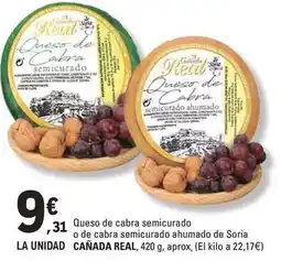 E.Leclerc Queso de cabra semicurado o de cabra semicurado ahumado de soria oferta