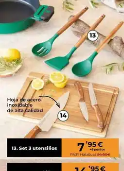 E.Leclerc Set 3 utensilios oferta